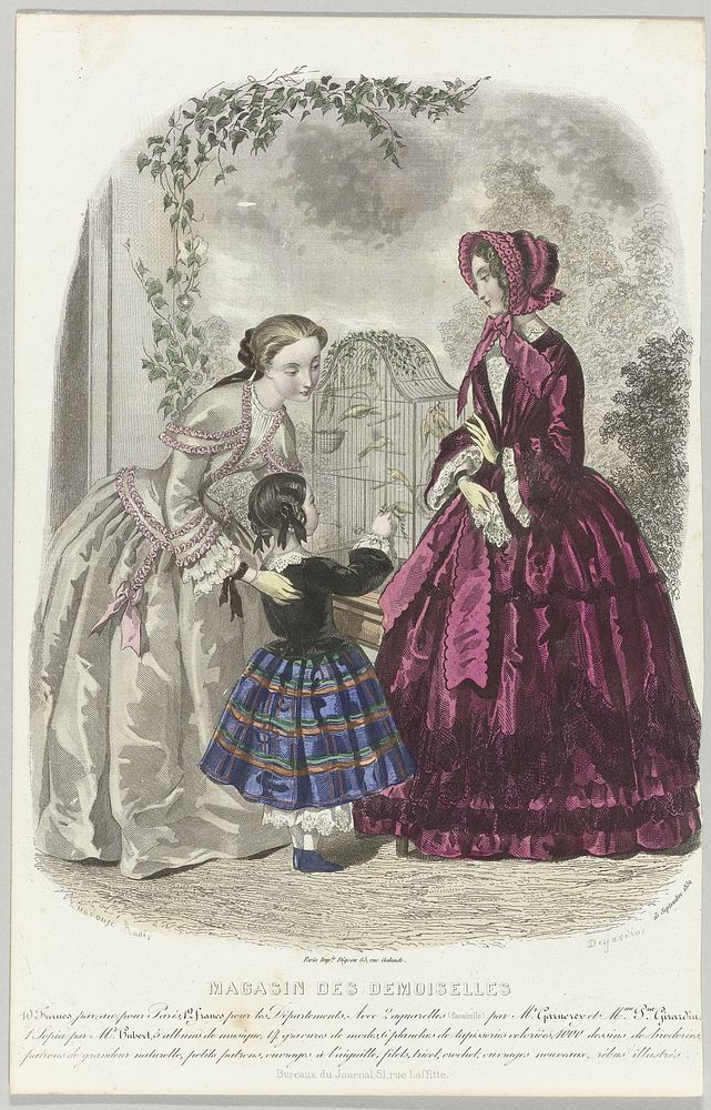 Magasin des Demoiselles, 25 septembre 1852 (1852) by J Desjardins, Anaïs Colin Toudouze and Digeon