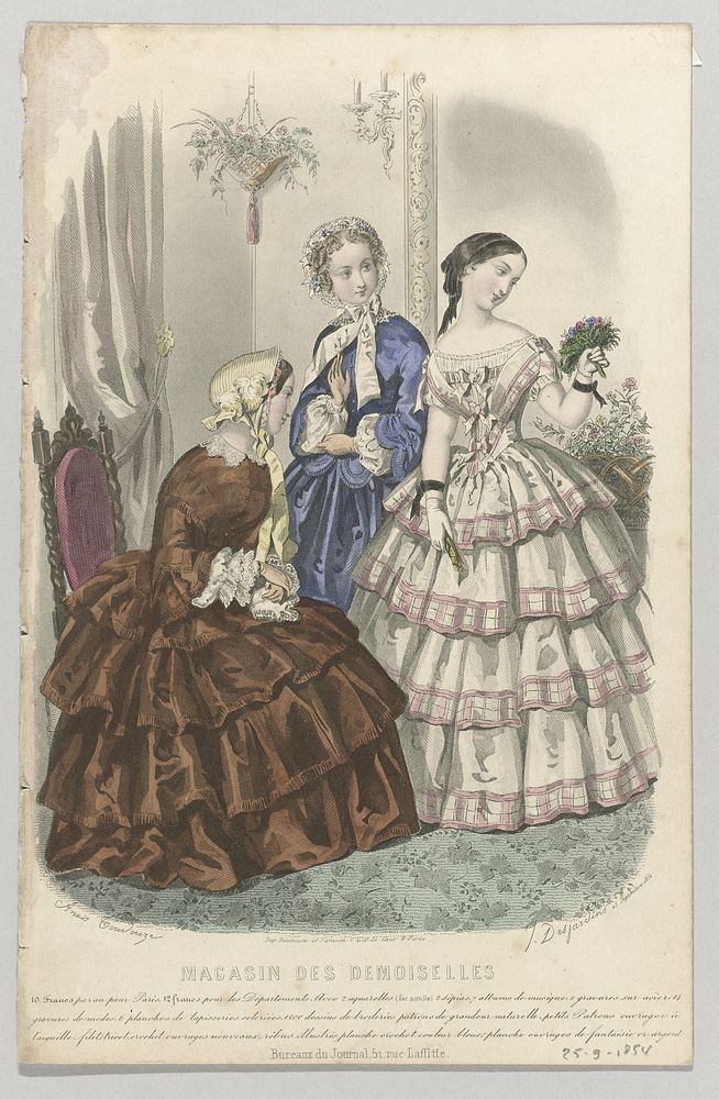 Magasin des Demoiselles, 25 septembre 1854 (1854) by J Desjardins, Anaïs Colin Toudouze, Delamain Duval and Sarazin