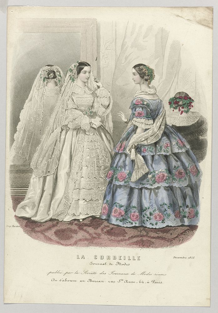 La Corbeille, décembre 1855 : Journal de Modes (...) (1855) by Florensa de Closménil, Héloïse Leloir Colin and Mariton