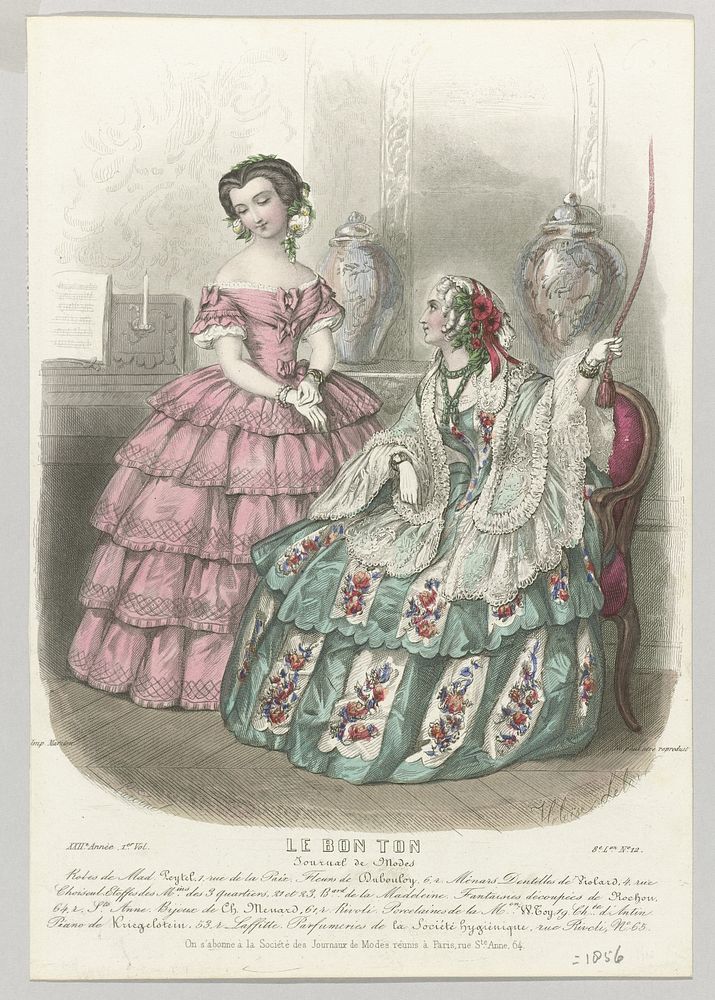 Le Bon Ton, 1856, 22e année, 1e Vol, 8e L.on, No. 12 : Robes de Mad. Peytel (...) (1856) by Pardinel, Héloïse Leloir Colin…