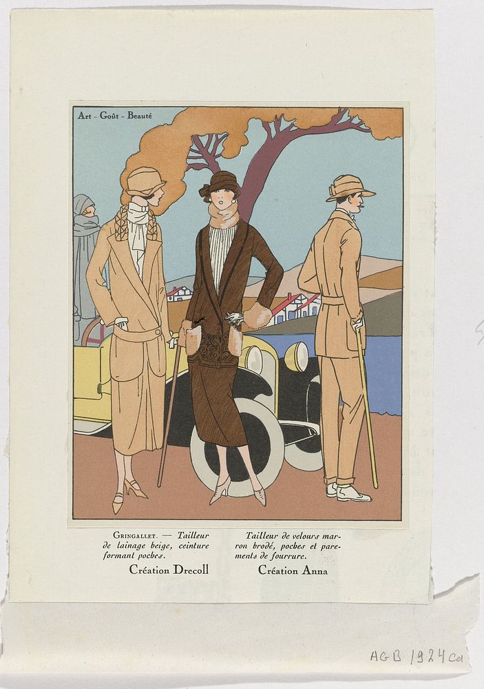 Art-Goût-Beauté, 1924 : Gringallet.- Tailleur de lainag (...) (1924) by anonymous, Drecoll and Anna