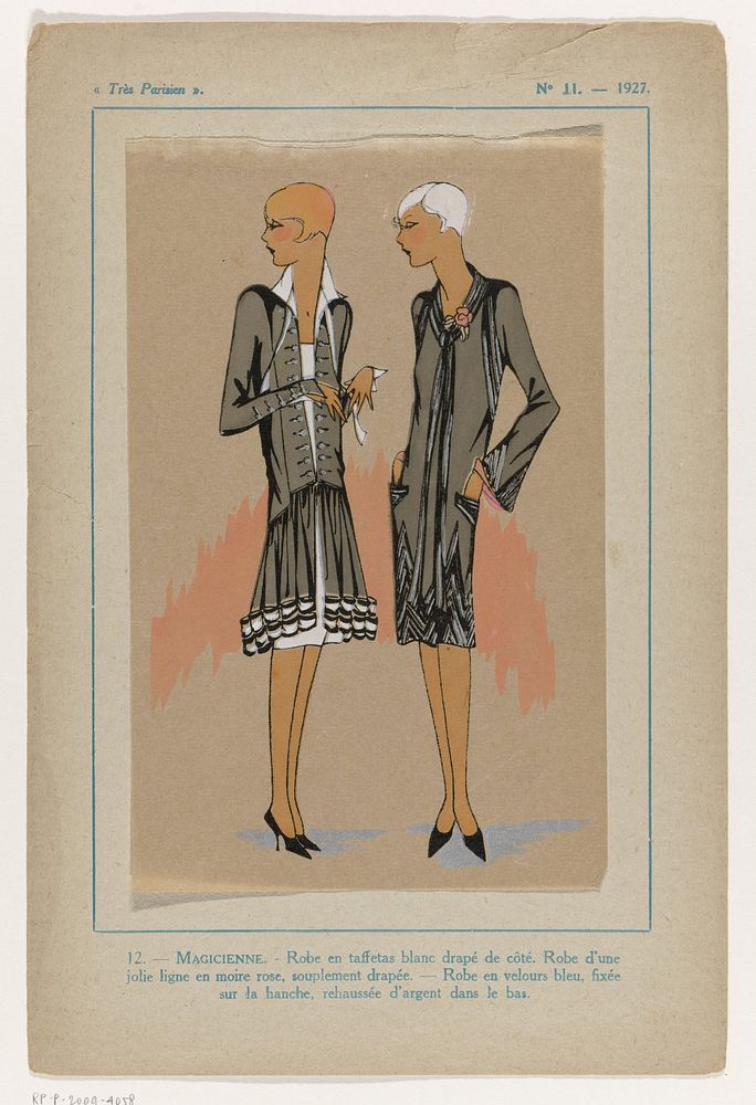 Très Parisien, 1927, No. 11 : 12.-Magicienne.-Robe en taffetas (...) (1927) by anonymous and G P Joumard