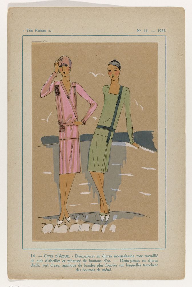 Très Parisien, 1927, No. 11 : 14.- COTE D'AZUR.- Deux-pièces (...) (1927) by anonymous and G P Joumard