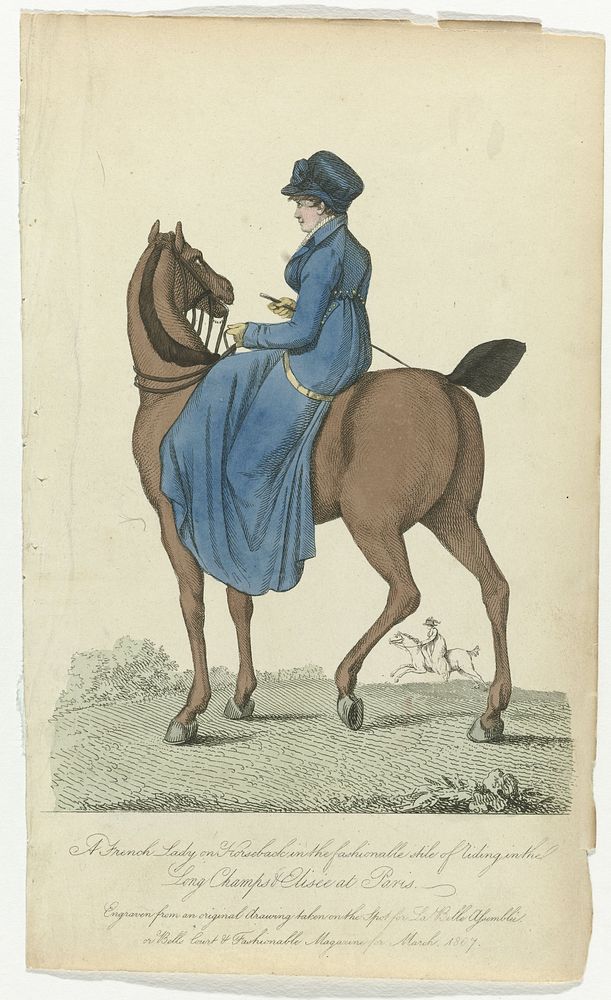 La Belle Assemblée or Bells Court & Fashionable magazine for March 1807 : A french Lady (...) (1807) by anonymous