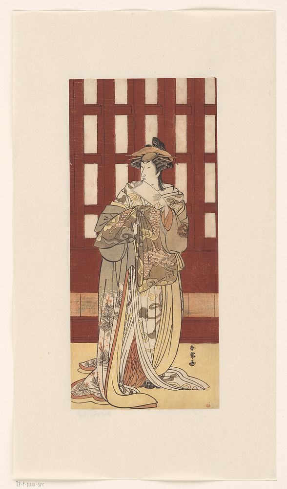 Acteur in vrouwenrol (1780 - 1790) by Katsukawa Shunjo