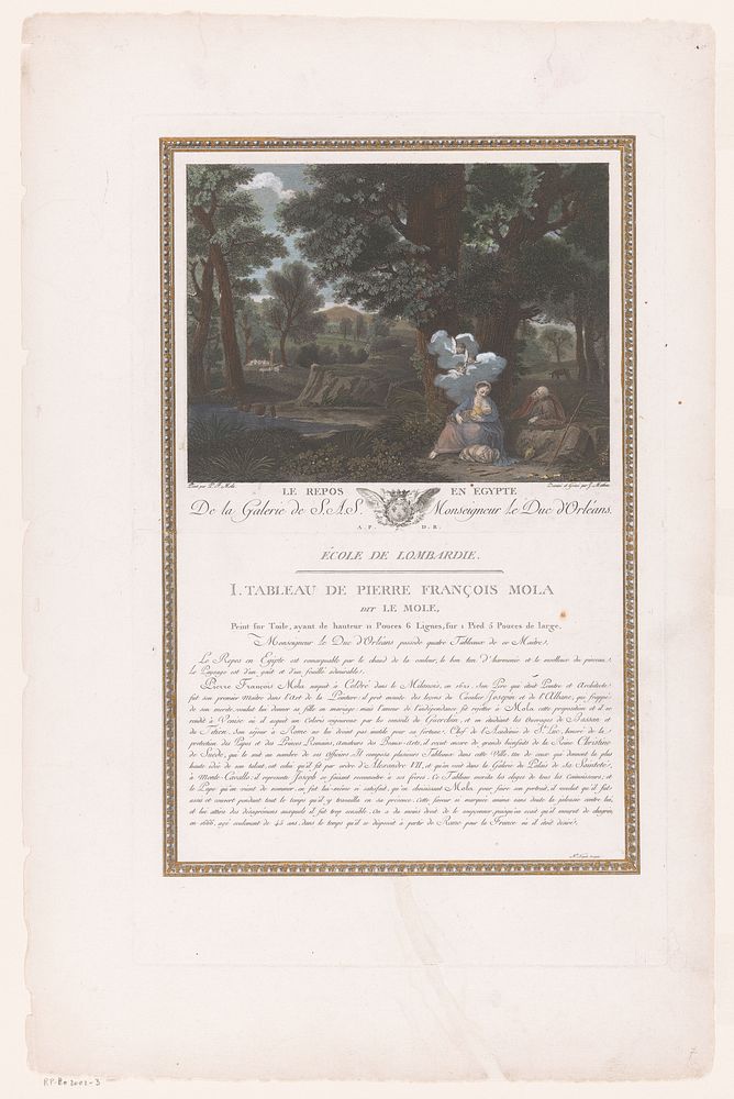 Rust op de vlucht naar Egypte (1786 - 1808) by Jean Mathieu, Mademoiselle Niquet, Jean Mathieu, Pier Francesco Mola, Jacques…