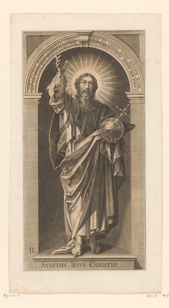 Christus als Salvator Mundi (1623) by Lucas Kilian, Johann Mathias Kager and G Kümmelman