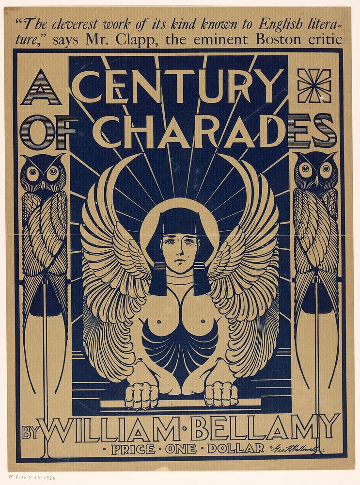 Reclamebiljet voor 'A Century of Charades' door William Bellamy (c. 1895) by anonymous and George Hawley Hallowell