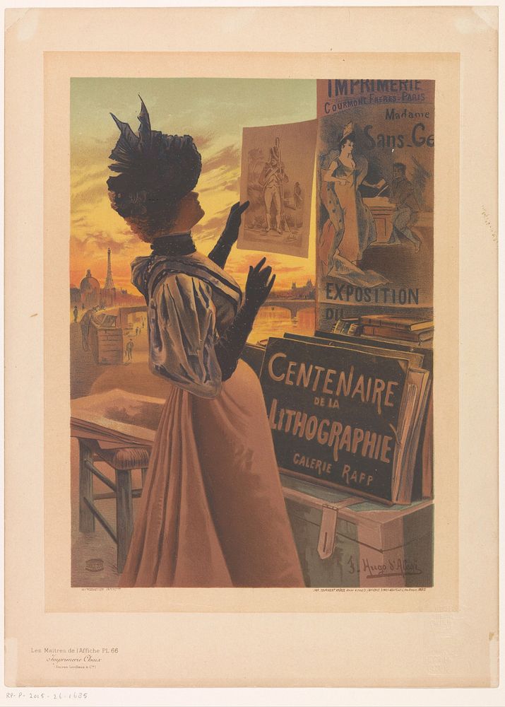 Advertentie voor de Exposition du Centenaire de la Lithographie georganiseerd door Galerie Rapp (1895 - 1900) by anonymous…