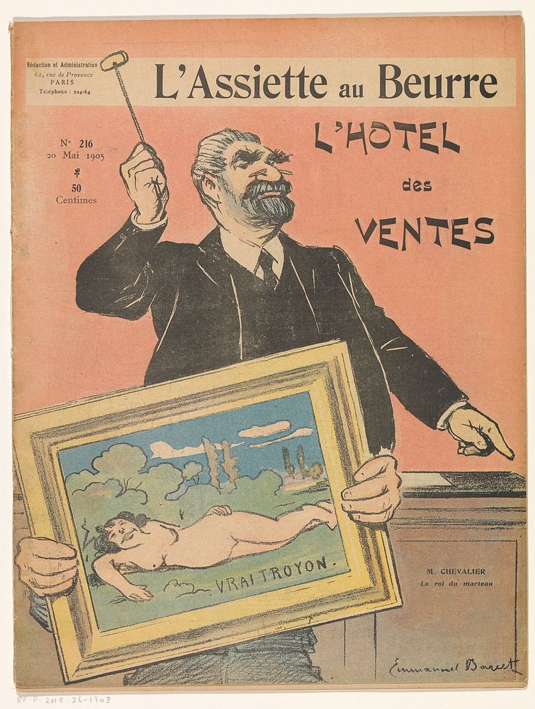 L'Assiette au Beurre, themanummer gewijd aan het veilinghuis (1905) by anonymous, Emmanuel Barcet and E Victor