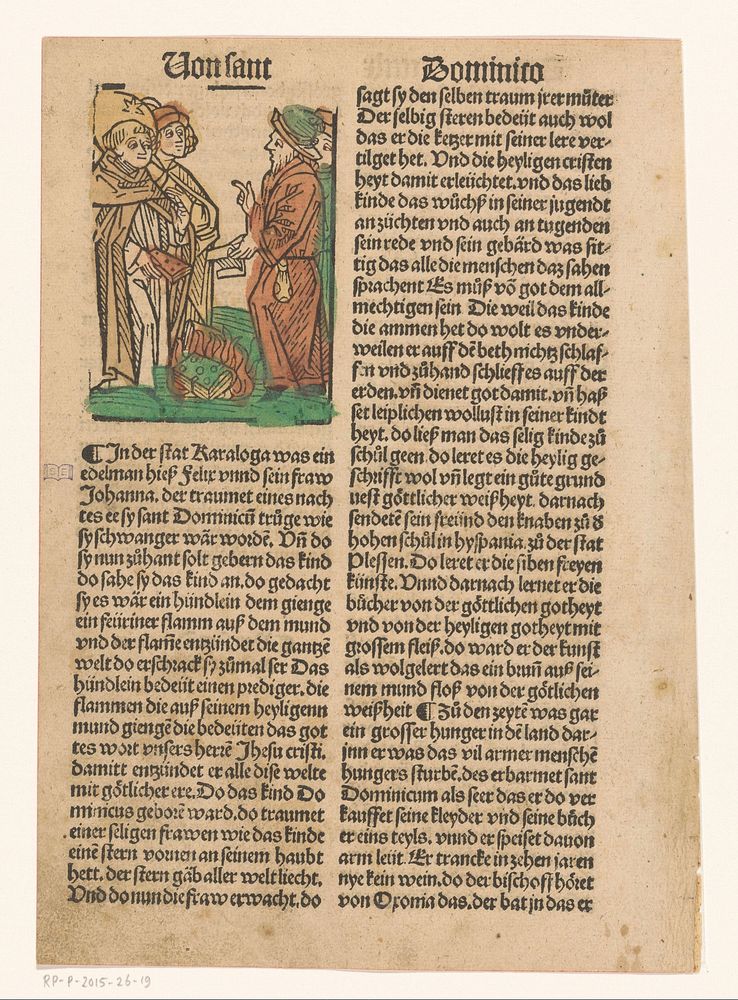 Heilige Dominicus en de verbranding van ketterse boeken (c. 1470 - c. 1550) by anonymous