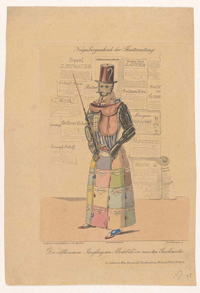 Satire op de laatste mode (1836) by L Neumeyer, Theodore Alconière, Theodore Alconière and Feyertag