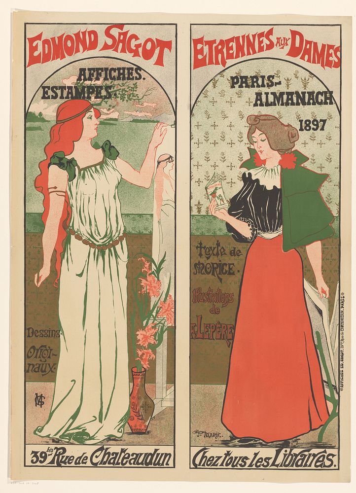 Affiche van Edmond Sagot (1897) by Gustave Marie, Gustave Marie and Edmond Sagot