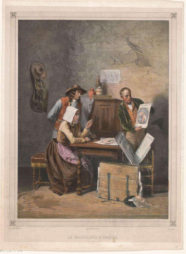 Prenthandelaar (c. 1850 - c. 1900) by Jacot, Alexandre Marie Guillemin and Joseph Rose Lemercier
