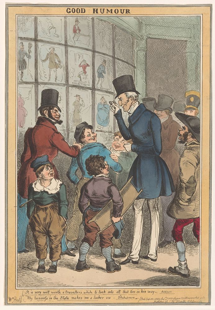 Hertog van Wellington voor de etalage van Thomas McLean (1829) by William Heath and Thomas McLean