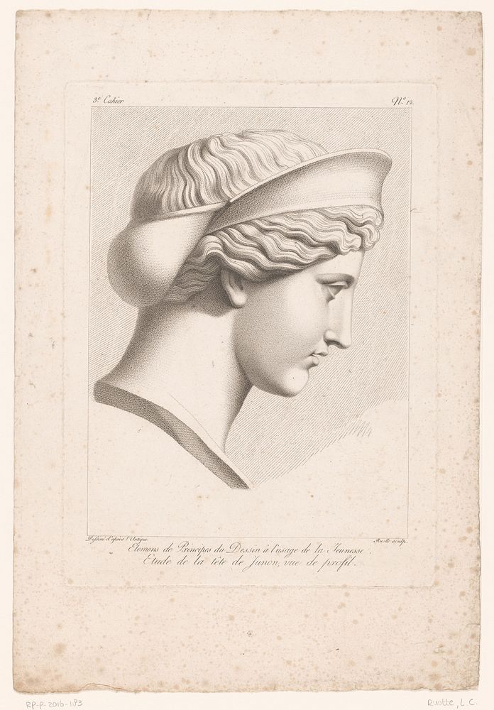 Buste van Juno, en profil gezien (1764 - 1806) by Louis Charles Ruotte and Jean