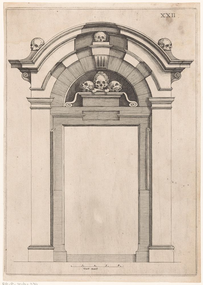 Poort tot begraafplaats bij de Westerkerk (1631) by anonymous, Hendrick de Keyser I and Cornelis Danckerts I