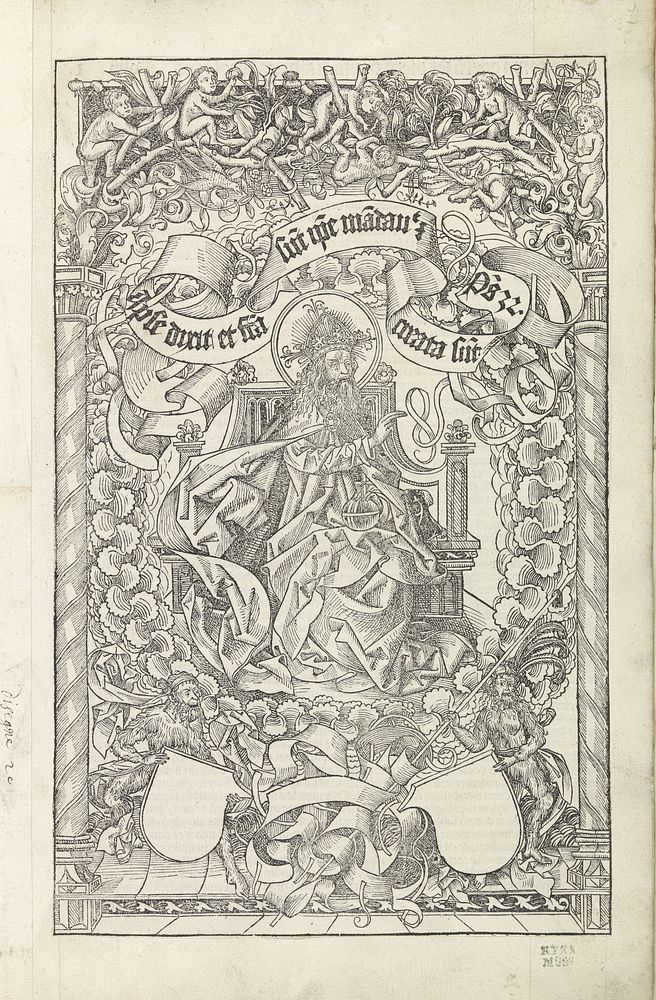 God de Vader, gezeten op een troon (1493) by Michel Wolgemut and Wilhelm Pleydenwurff