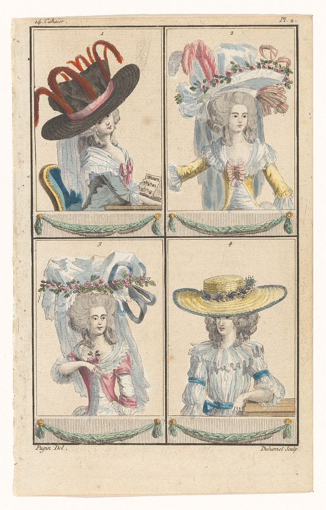Cabinet des Modes ou les Modes Nouvelles, 1 Juin 1786 (1786) by A B Duhamel and Pugin