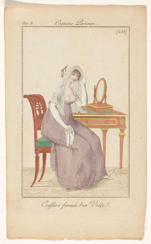 Jonge vrouw met sluier (1799 - 1801) by anonymous