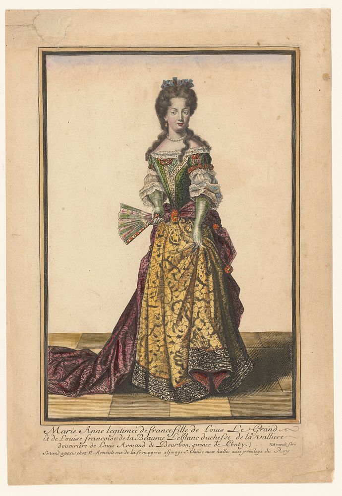 Marie Anne légitimée de france , fille de Louis Le Grand (c. 1685) by Nicolas Arnoult, Nicolas Arnoult and Lodewijk XIV…