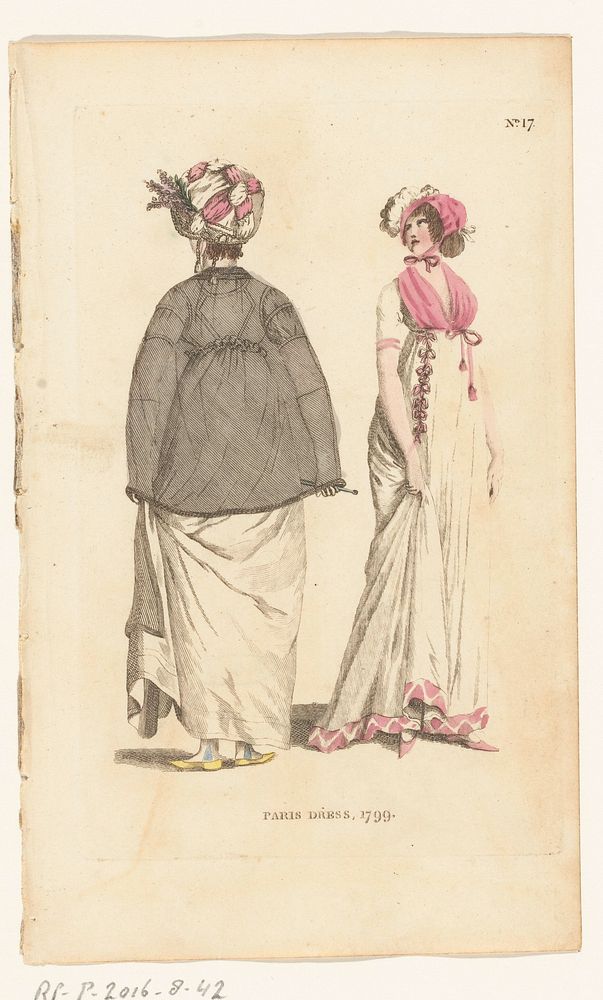 Magazine of Female Fashions of London and Paris, No.17. Paris Dress, 1799 (1799) by Richard Phillips