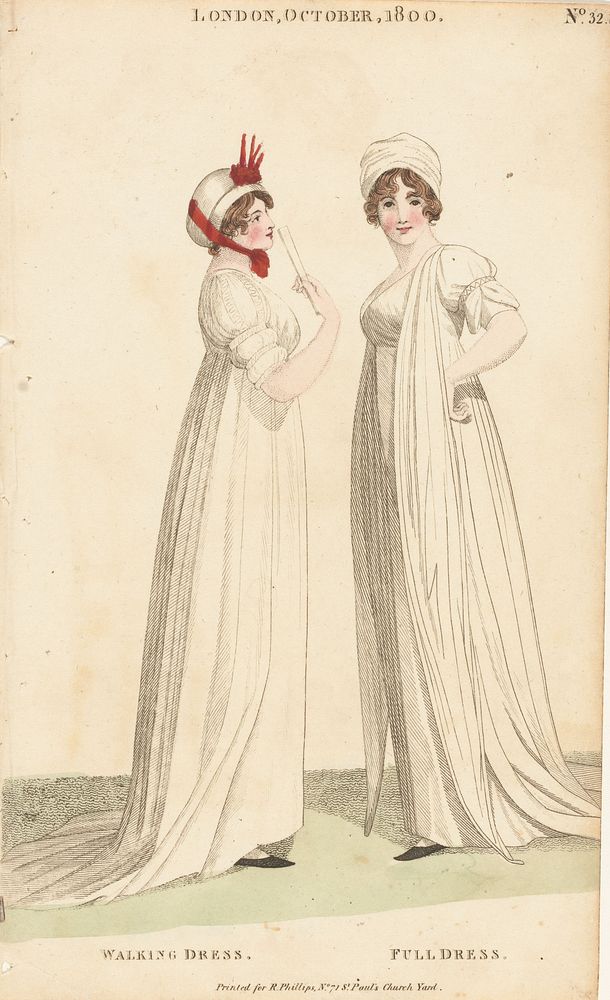 Magazine of Female Fashions of London and Paris, No. 32. London, October, 1800 (1800) by Richard Phillips