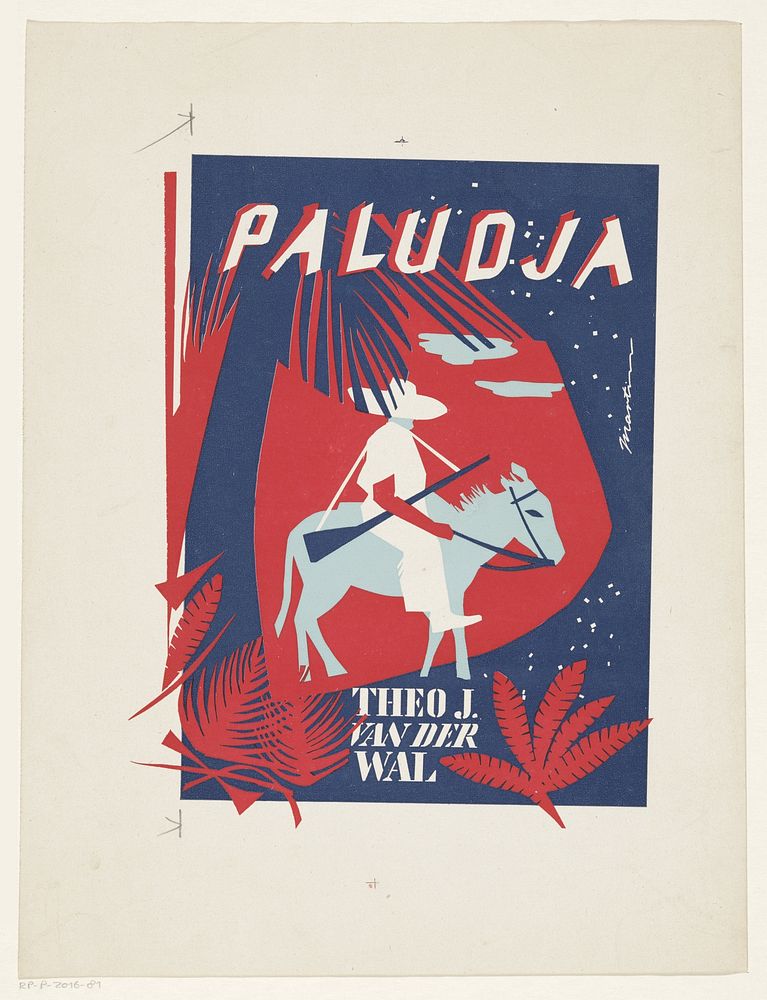 Bandontwerp voor: Theo J. van der Wal, Paludja, jaar onbekend (c. 1930 - c. 1965) by anonymous and Martin Horwitz