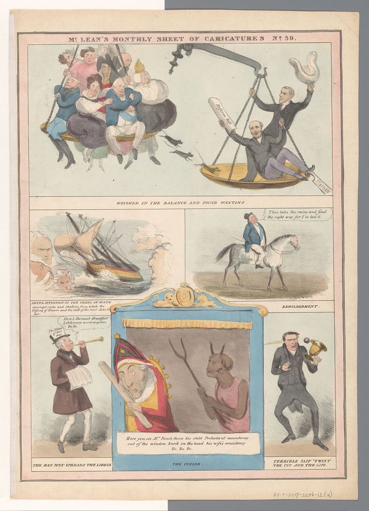 Het dansen om de meiboom verstoord, 1832 (1832) by Robert Seymour, A Ducôte and Thomas McLean