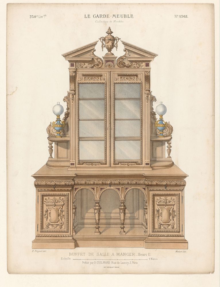 Buffetkast (1839 - 1885) by Midart, Alexandre Eugène Prignot, Becquet and Désiré Guilmard