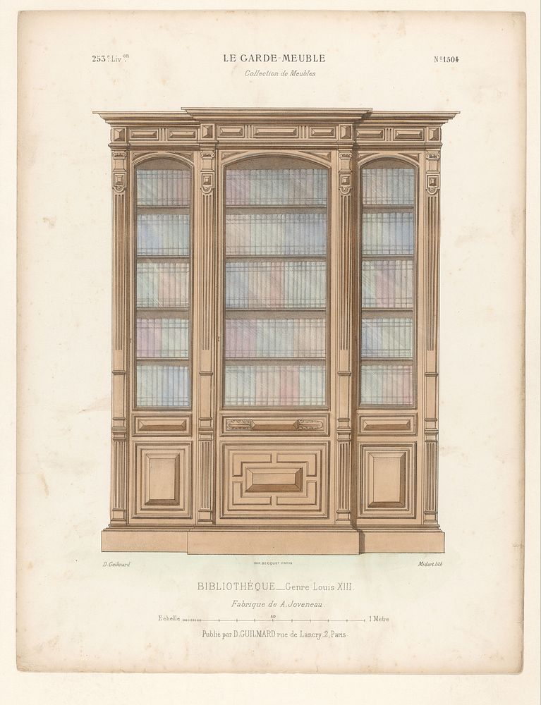 Boekenkast (1839 - 1885) by Midart, Becquet and Désiré Guilmard