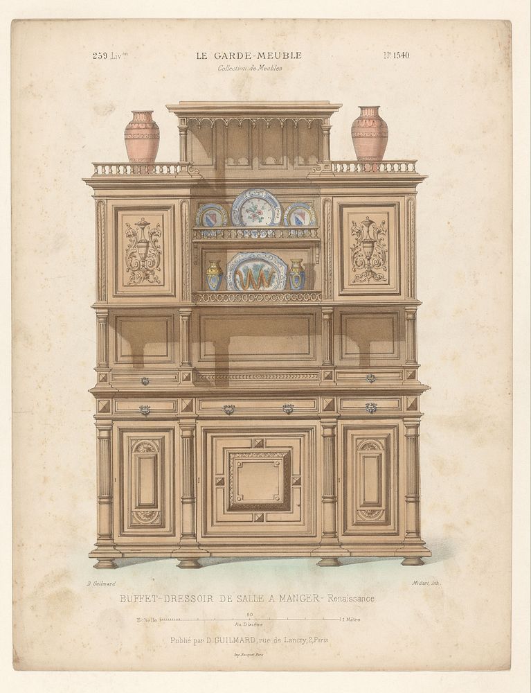 Buffetkast (1839 - 1885) by Midart, Becquet and Désiré Guilmard