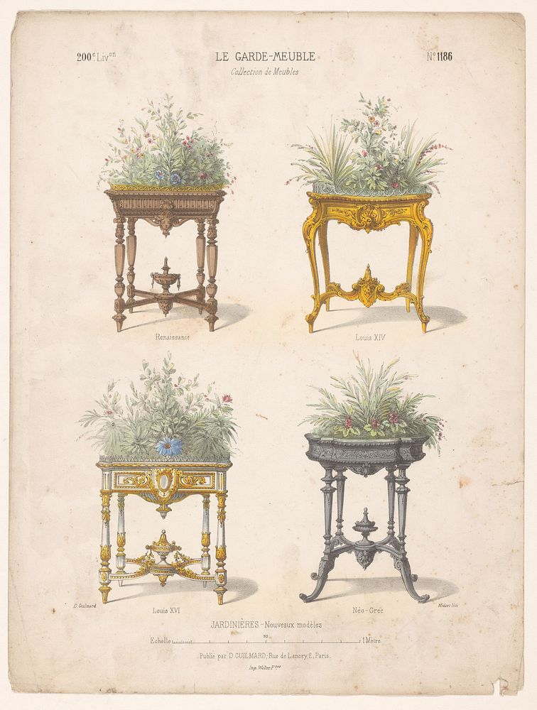 Vier tafels (1839 - 1885) by Midart, Walter frères and Désiré Guilmard