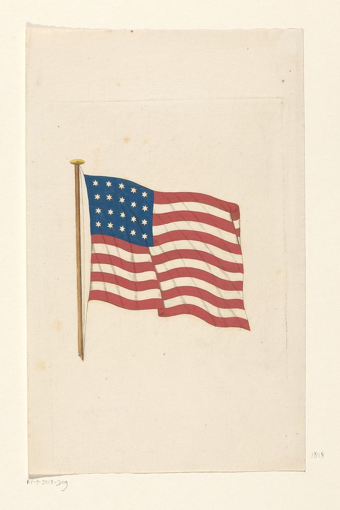 Amerikaanse vlag, 1818 (1818 - 1820) by anonymous