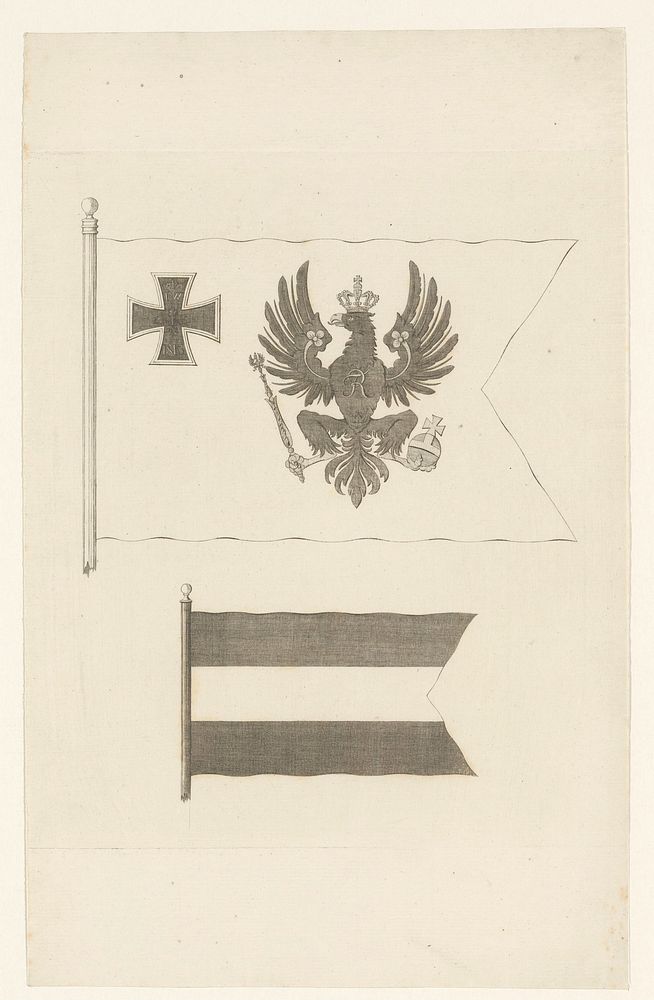 Twee vlaggen (1813 - 1850) by anonymous