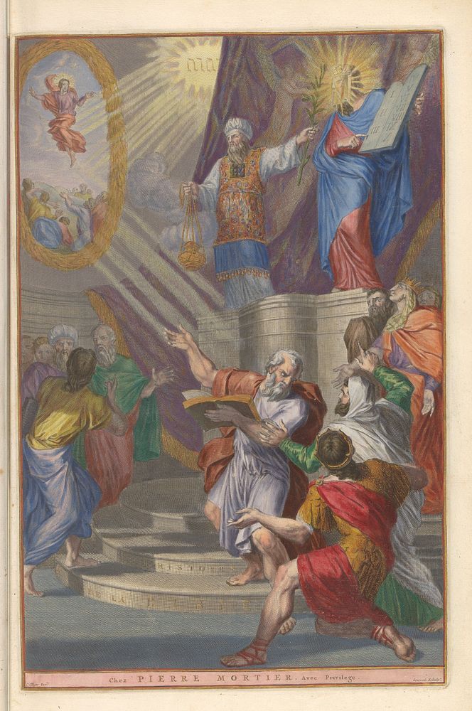 Old Testament Title Sheet (1700) by Gilliam van der Gouwen, Ottmar Elliger I, Dirk Janszoon van Santen, Pieter Mortier I and…