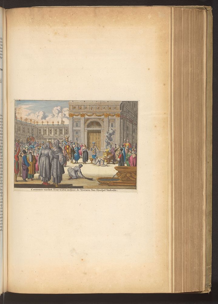 Ceremonie betreffende van overspel verdachte vrouwen (1700) by Jan Luyken, anonymous and Pieter Mortier I