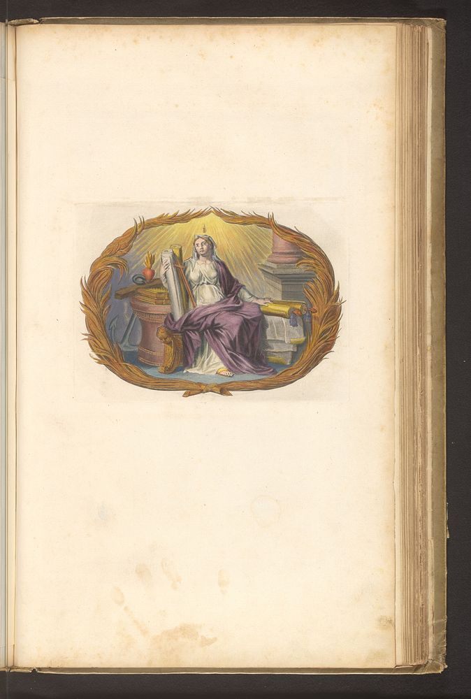 Vignet met Geloof (1700) by Dirk Janszoon van Santen, anonymous, Ottmar Elliger II and Pieter Mortier I