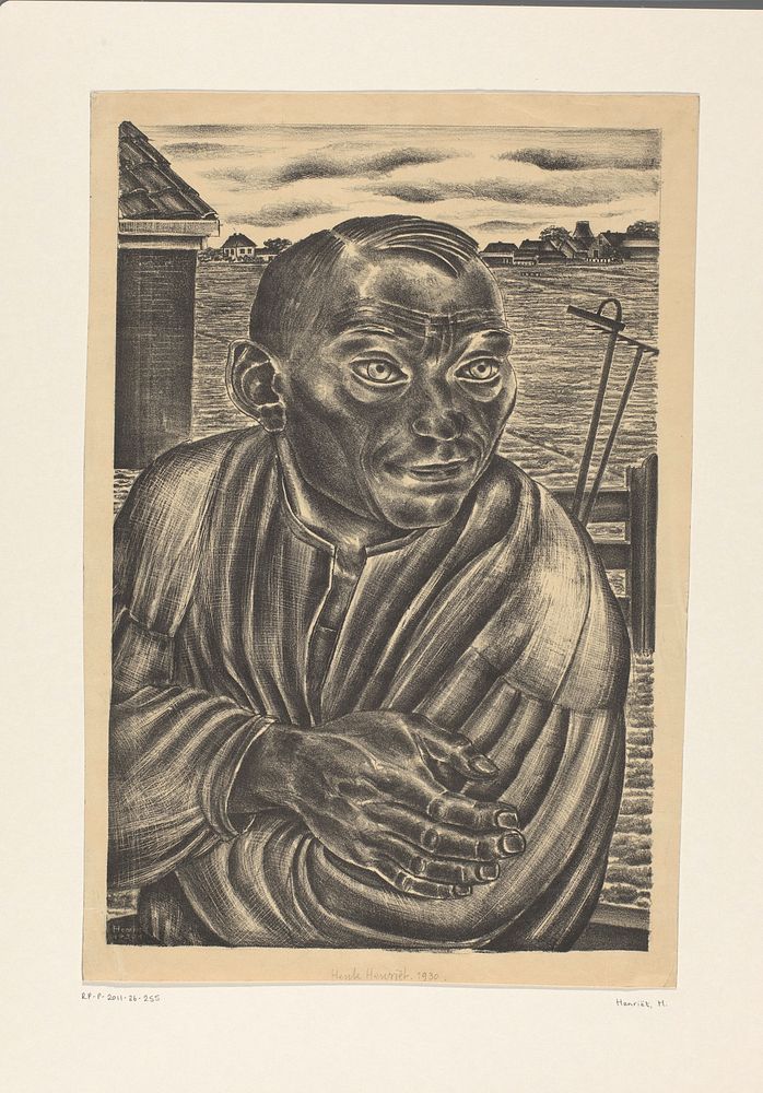 Portret van een boer (1930) by Henk Henriët