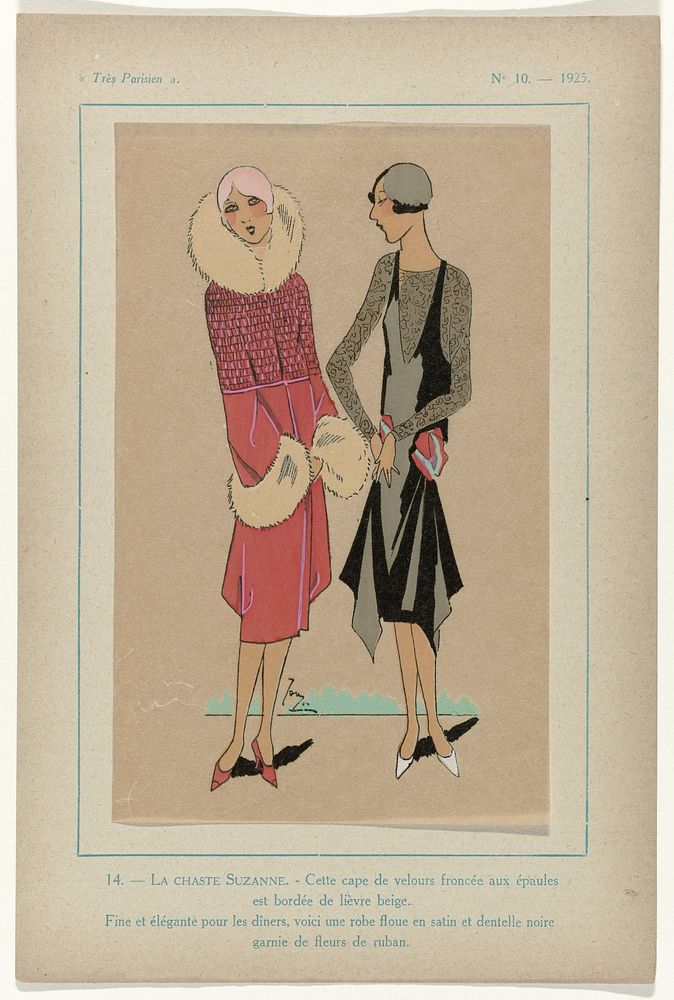 Très Parisien, 1925,  No. 10, Pl. 14:  - LA CHASTE SUZANNE (1925) by G P Joumard