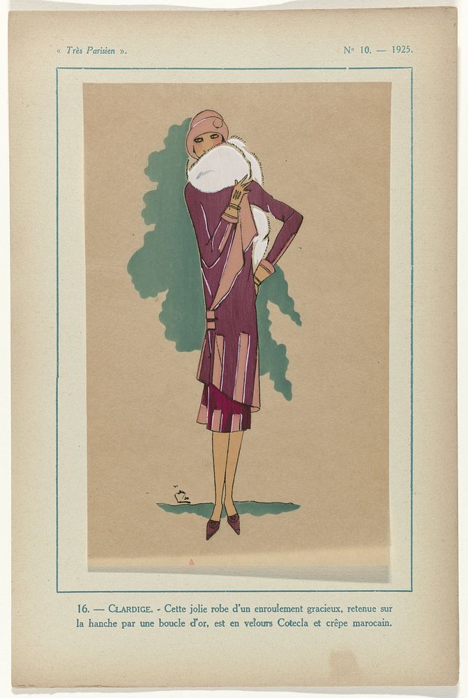 Très Parisien, 1925,  No. 10, Pl. 16: - CLARIDGE (1925) by G P Joumard and G P Joumard