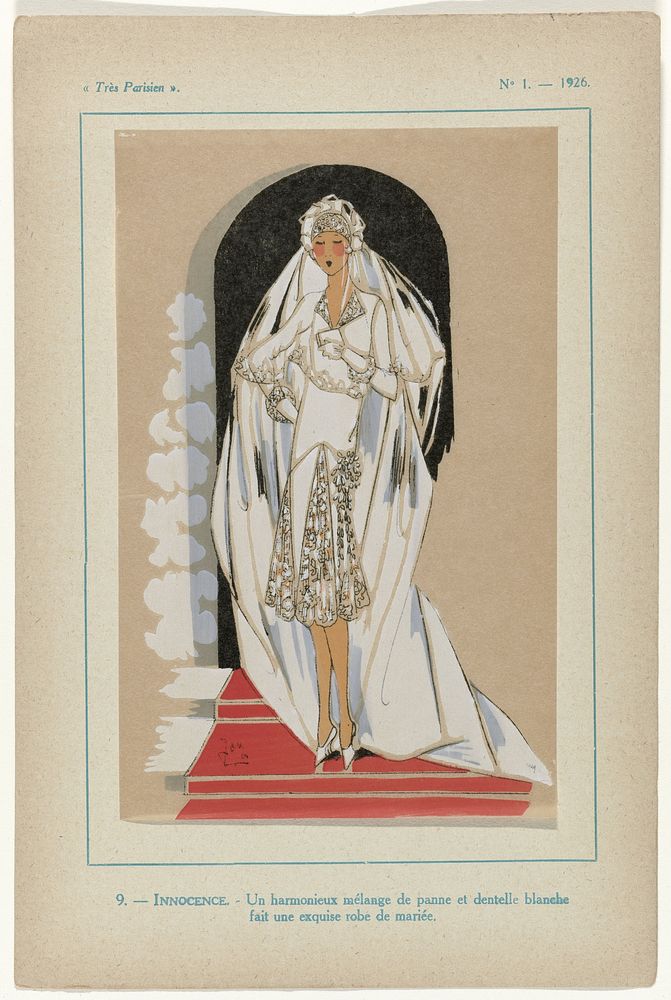 Très Parisien, 1926, No.  1, Pl.  9: - INNOCENCE (1926) by G P Joumard