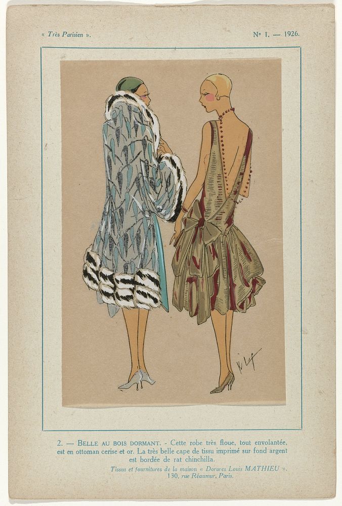 Très Parisien, 1926, No.  1, Pl. 1.- BELLE AU BOIS DORMANT (1926) by G P Joumard