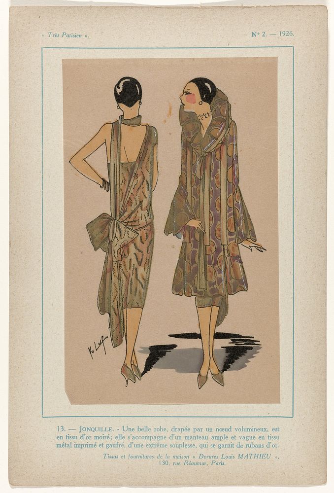 Très Parisien, 1926, No. 2, Pl. 13.- JONQUILLE (1926) by G P Joumard