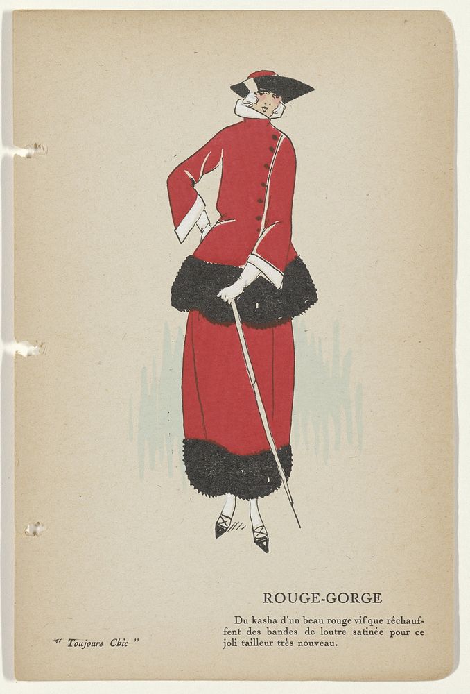 Toujours Chic Les Robes, Hiver 1921-1922: Rouge-Gorge (1921 - 1922) by G P Joumard
