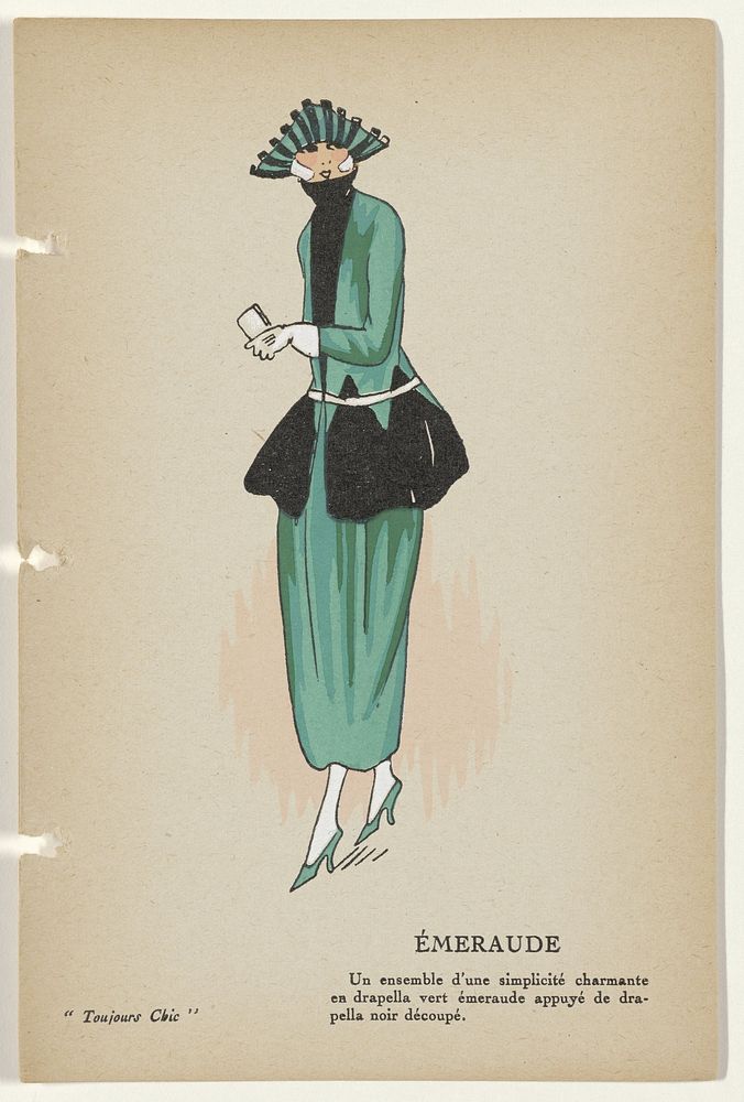 Toujours Chic Hiver, Les Robes 1921-1922: Emeraude (1921 - 1922) by G P Joumard