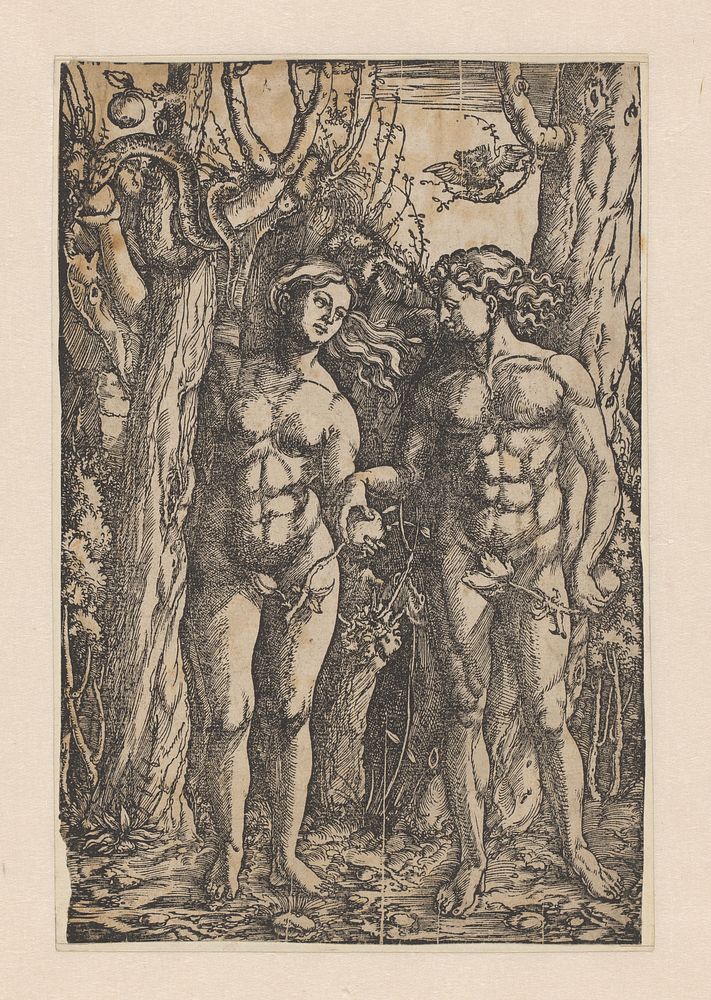 De zondeval (c. 1500 - c. 1550) by Hans Springinklee