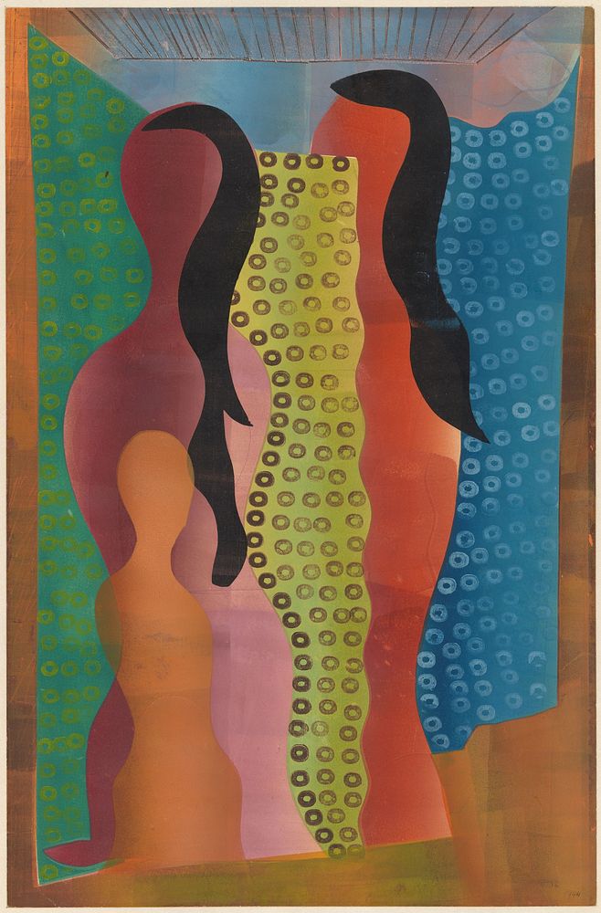 Compositie met figuren (1944) by Hendrik Nicolaas Werkman