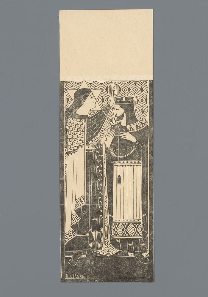 Twee koninklijke figuren (1895) by Karel Petrus Cornelis de Bazel and Architectura et Amicitia