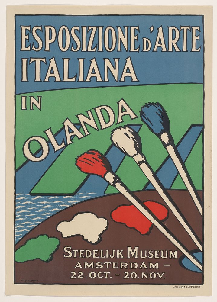 Esposizione d'Arte Italiana in Olanda. Stedelijk Museum Amsterdam. 22 oct. - 20 nov. (1927) by Enrico Morpurgo and L van…